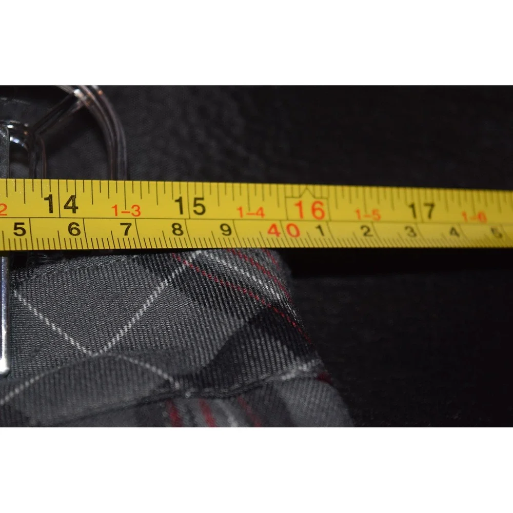 Beetlejuice Pleated Mini Skirt Women Medium Grey Red Plaid Beetle Goth‎